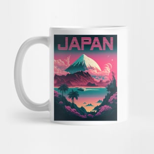 Japan Synthwave Travel Art Poster Mug